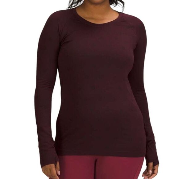 Lululemon Swiftly Tech Long Sleeve Shirt 2.0 *Yogo Pop Cassis / Black - Picture 1 of 8
